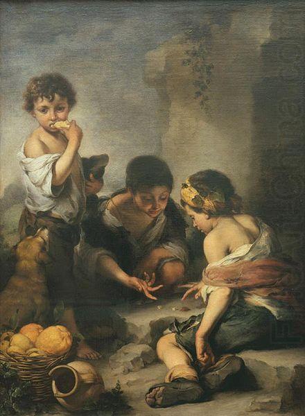 Bartolome Esteban Murillo Kinder beim Werfelspiel china oil painting image